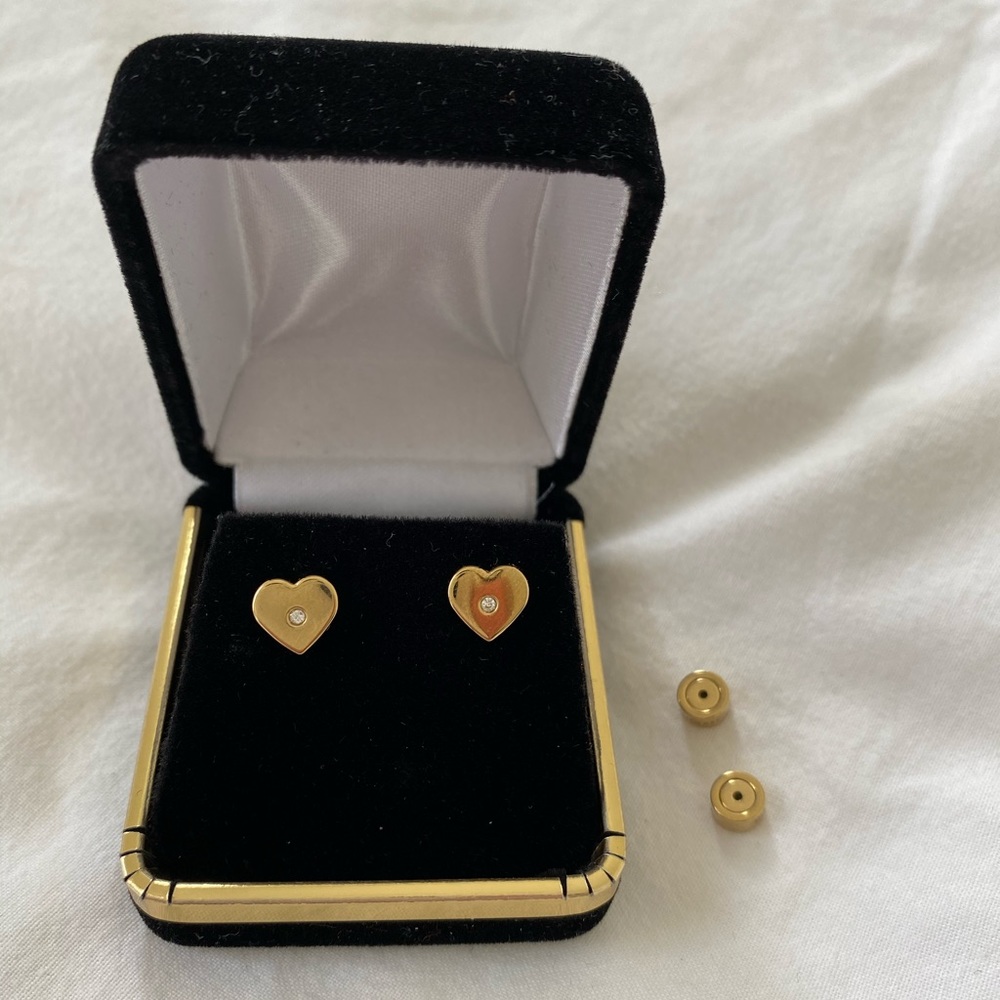 SOLD 🔥 Michael Kots Gold Heart Earrings